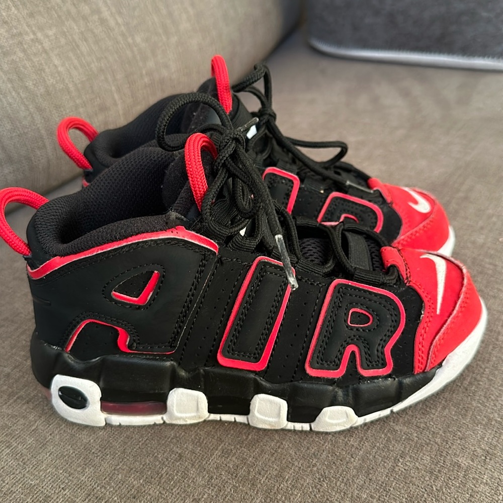 Youth Nike Air Uptempo red toe - youth size 13
